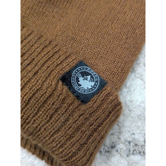 CANADA Weather‎ Gear Ribbed Cuffed Knit Beanie Mens OSFA Brown Winter Hat - Picture 4 of 5